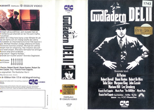 11277 GUDFADERN 2 (VHS)